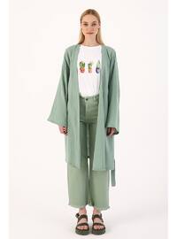 Green - Unlined - Kimono