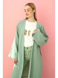 Green - Unlined - Kimono