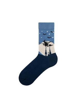 Blue - 50gr - Socks - Bross