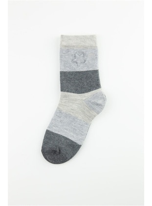 Grey - 150gr - Boys` Socks - Bross