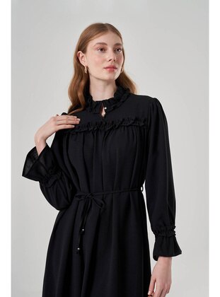 Black - Modest Dress - MIZALLE