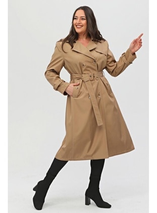 Mink - Plus Size Trench coat - Jamila