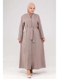 Milky Brown - Plus Size Abaya