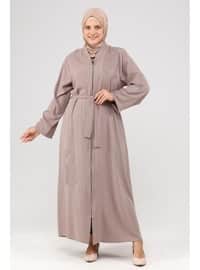 Milky Brown - Plus Size Abaya