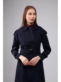 Navy Blue - Trench Coat