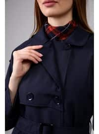 Navy Blue - Trench Coat