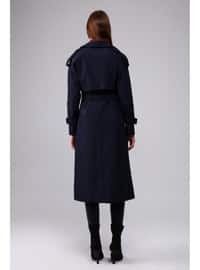 Navy Blue - Trench Coat