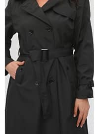 Black - Plus Size Trench coat