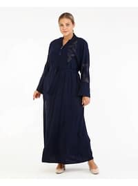 Navy Blue - Plus Size Abaya
