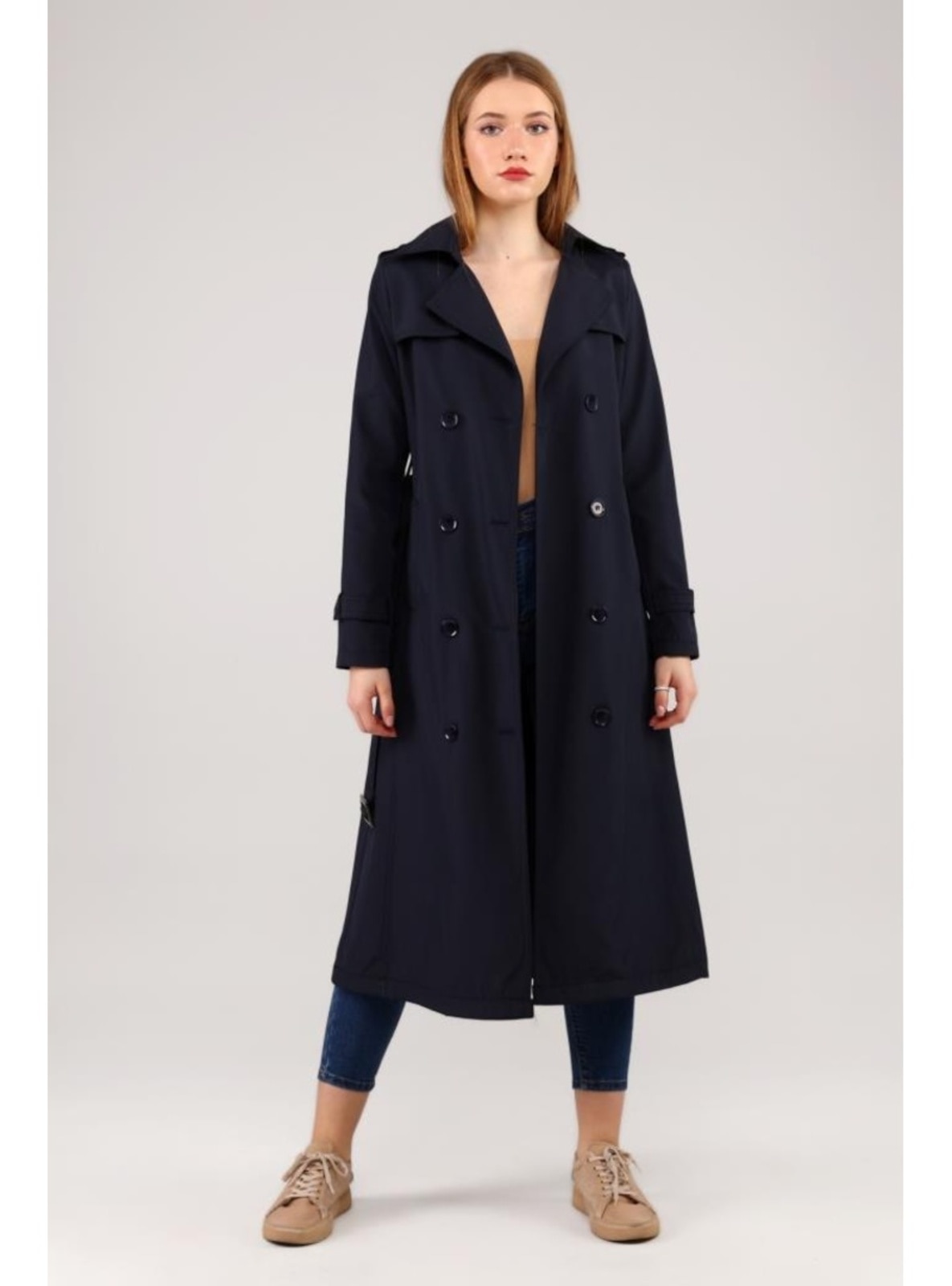 Navy Blue - Trench Coat