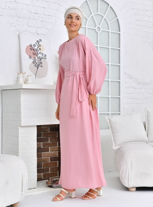 Powder Pink - Modest Dress - Tuncay