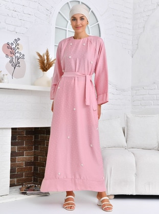Powder Pink - Modest Dress - Tuncay