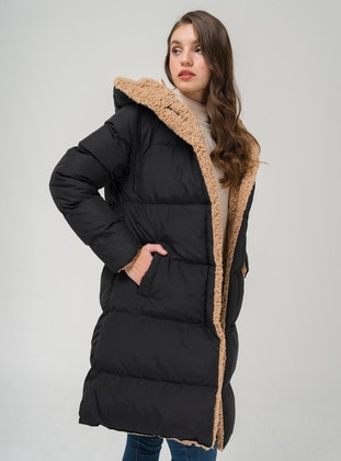 Black - Stone - Puffer Jackets - Olcay