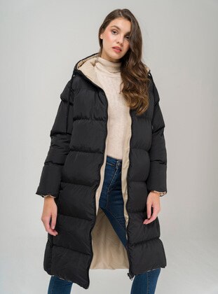 Black - Stone - Puffer Jackets - Olcay