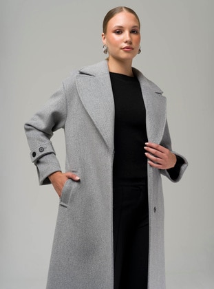 Light Gray - Coat - Olcay