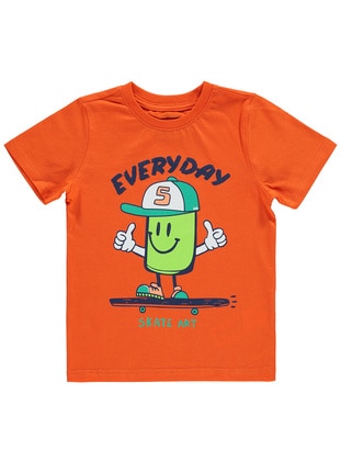 Orange - Boys` T-Shirt - Civil Boys