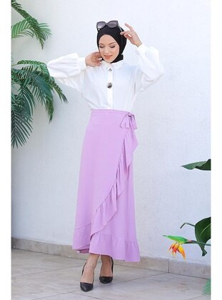 Ruffle Design Skirt Lilac
