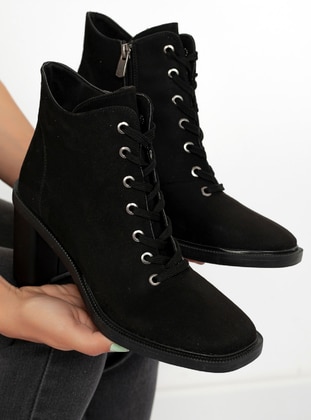Black Suede - Boots - Shoescloud