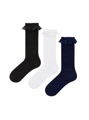 Multi Color - Girls` Socks - Bross