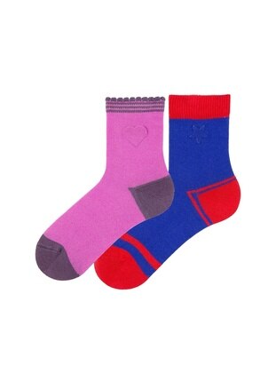 Multi Color - Girls` Socks - Bross