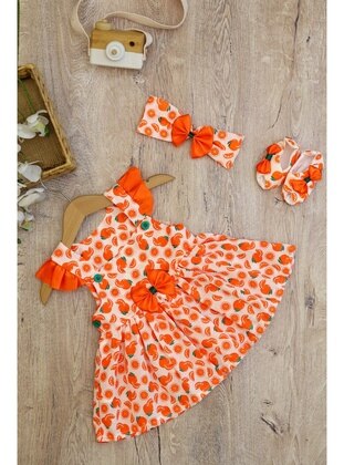 Orange - Baby Dress - Sitilin