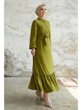 Pistachio Green - Modest Dress - InStyle