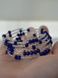 Bracelet Enroulé Multicolore Bleu