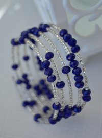 Bracelet Enroulé Multicolore Bleu