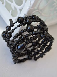 Bracelet Multicolore Perles Noir