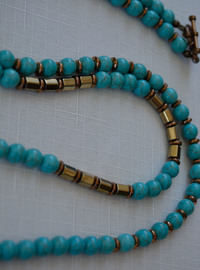 Collier Pierre Turquoise Bleu