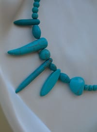 Collier Ras de Cou Pierre Turquoise Bleu