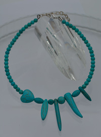 Collier Ras de Cou Pierre Turquoise Bleu