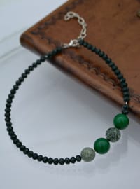 Collier Pierres Naturelles Vert