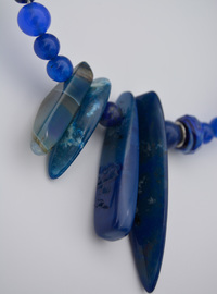 Natural Stone Choker Necklace - Multi Color