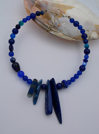 Natural Stone Choker Necklace - Multi Color