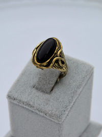Onyx Stein Ring Schwarz