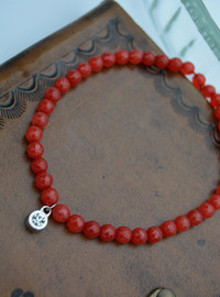 6 mm Geschliffene Jade Halskette Rot