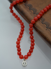 6 mm Geschliffene Jade Halskette Rot