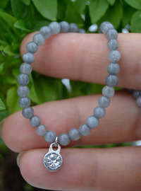 Collier Pierre de Jade Gris