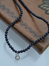 Collier Pierre Étoilée 4mm Bleu Marine