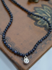 Collier Pierre Étoilée 4mm Bleu Marine