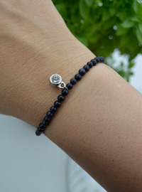 Navy Blue Star Bead Bracelet