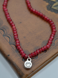 Collier Rondelle Jade Rouge