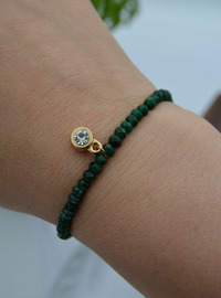 Bracelet Jade Rondelle Vert
