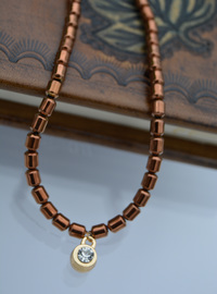 Hematite Necklace Stone Detail Multi Color