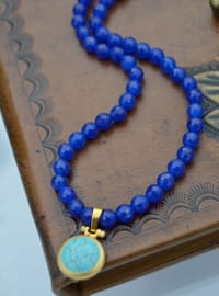 Collier Jade Bleu 6mm
