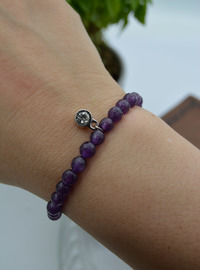 Purple Faceted Jade Bracelet