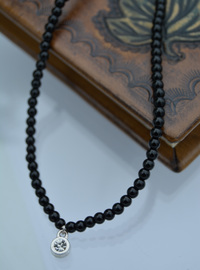 Collier Perles Onyx Noir