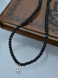 Collier Perles Onyx Noir
