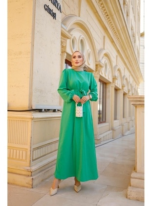 Light Green - Modest Dress - Misskayle